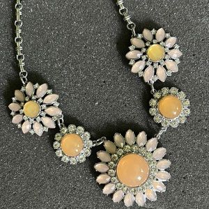 Lia Sophia 16” silver chain with floral necklace